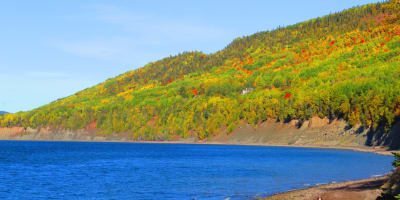 Le Parc national de Miguasha l'automne.