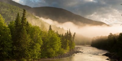Scenery of the Parc national des Hautes-Gorges-de-la-Rivière-Malbaie.