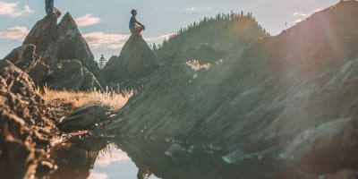 Couple hiking