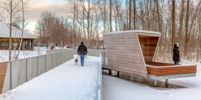 Le Parc-nature de la Pointe-aux-Prairies en hiver.