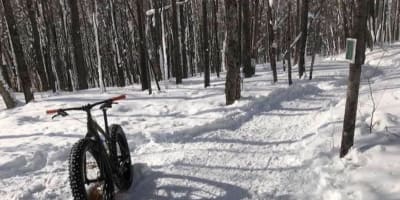 Fatbike au Parc récréatif de la Maskinongé.