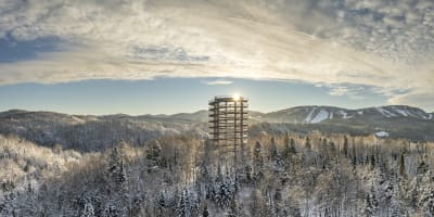 Sentier des cimes in winter.