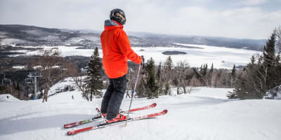 Skiier at Ski La Réserve.
