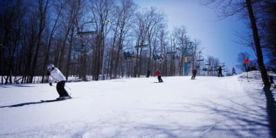 Ski slope at Mont Habitant.