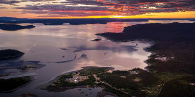 Aerial view of Station Uapishka. 