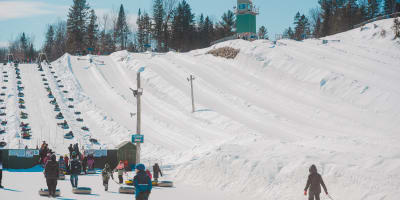 Tube sliding at Super Glissades Matha.