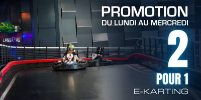 Karting intérieur au Tag E-Karting & Amusement.