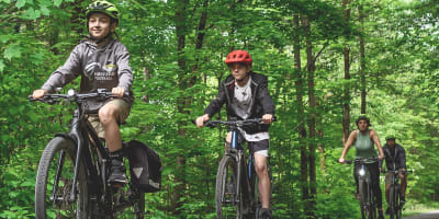 Forfait Aventure à vélo (collaboration entre la Station Duchesnay et la Vélopiste Jacques-Cartier/Portneuf).