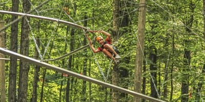 Tyrolienne au Mont SUTTON