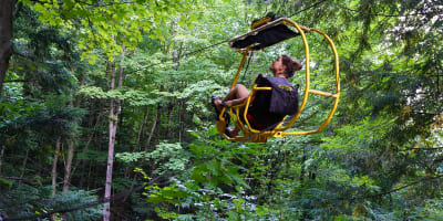 Femme en VéloVolant.