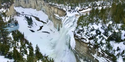 Chute Vauréal en hiver.