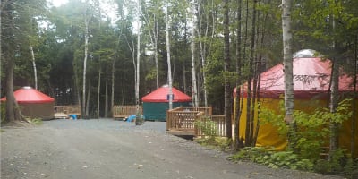 Les yourtes au Zec Owen.