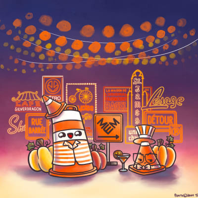 Orange Cones for Halloween!