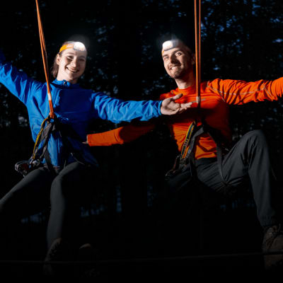 Night treetop adventure courses