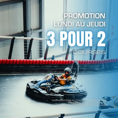 Promo - 3 pour 2 sur le karting