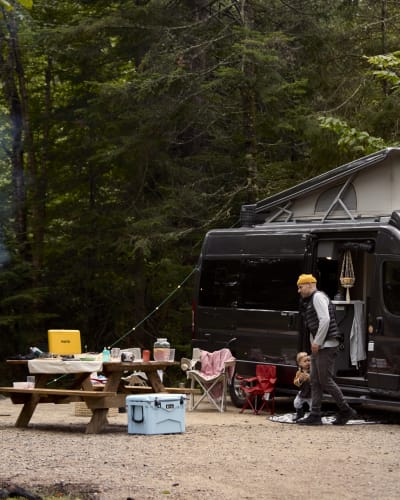 Campground at parc national du Mont-Tremblant
