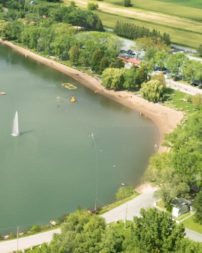 Domaine International de Rouville - Aerial view of the campground