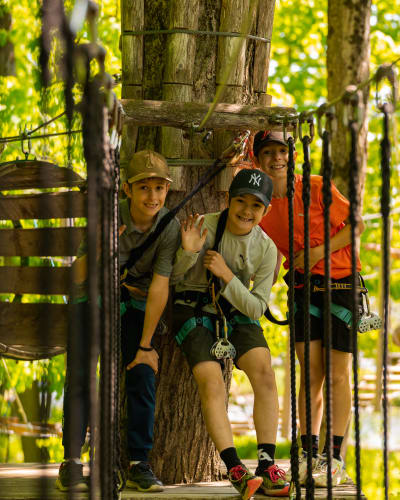 Children in a Aerial Adventure Park