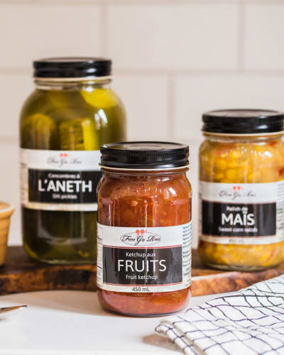 Des pots en conserve de la Ferme Guy Rivest 