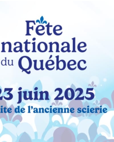Affiche de la fête nationale du Québec à Lac-Mégantic.