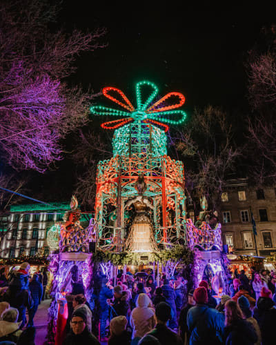 Marché de Noël allemand Québec - Décorations illuminées de Noël