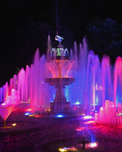 Parc du Sacré-Cœur - spectacle de fontaine "Eau, son et lumière"