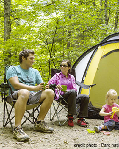 Campground at Parc national de la Jacques-Cartier
