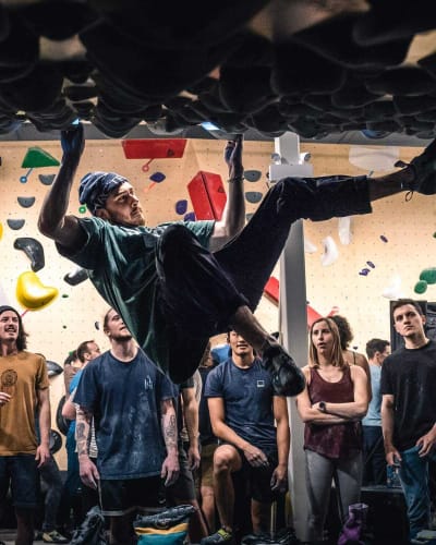 Climber at Allez Up Mile-End.