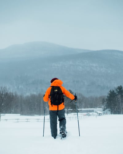 Snowshoe hiker.