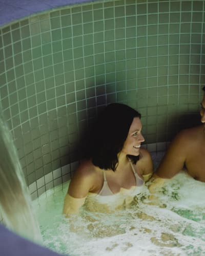 Couple relaxing in a spa