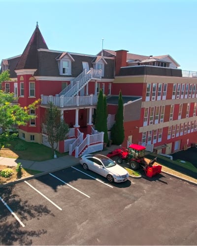 Aerial view of the Auberge Montebello.