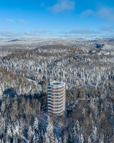 Sentier des Cimes en hiver.