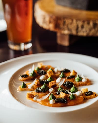 Plat gastronomique du Bistro Le Tap Room.