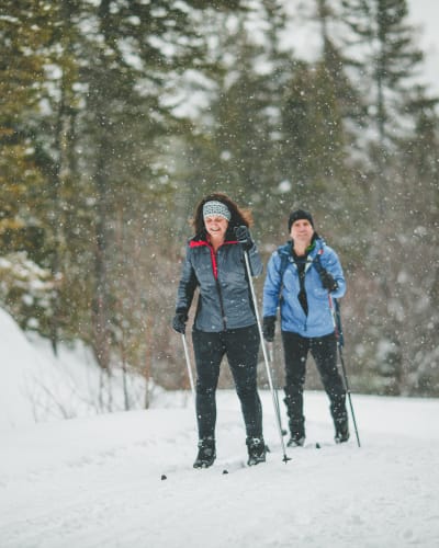 Winter hiking day at Parc de la Forêt Ouareau