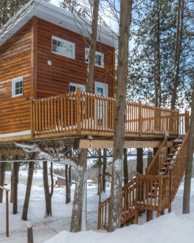 Prêt-à-camper en hiver au Camping Aventure Mégantic.