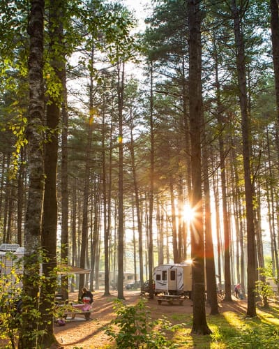 Des VRs au Camping Centre Touristique du Lac-Simon.