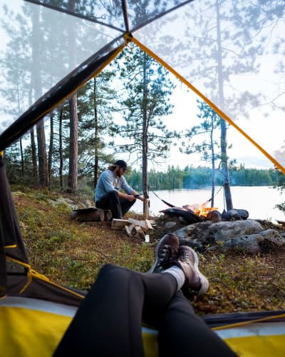 Camping rustique au Parc national d'Opémican.