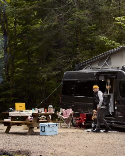 Campground at parc national du Mont-Tremblant