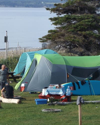 Camping at Cap Aventure in Gaspésie