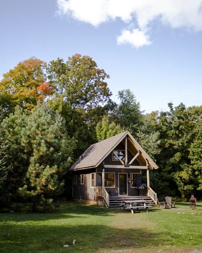 Un chalet au Parc national de la Yamaska.