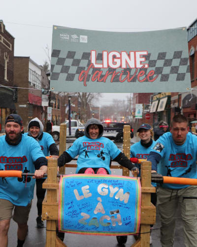Course de lit à Sainte-Anne-de-Bellevue.