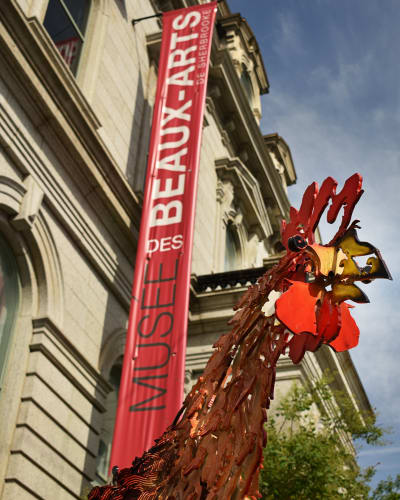 The Musée des beaux-arts sign.