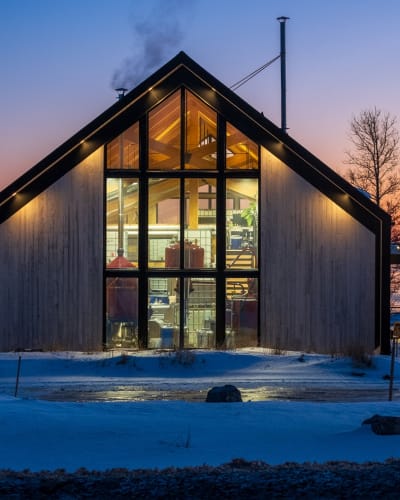 Distillerie des Marigots in winter