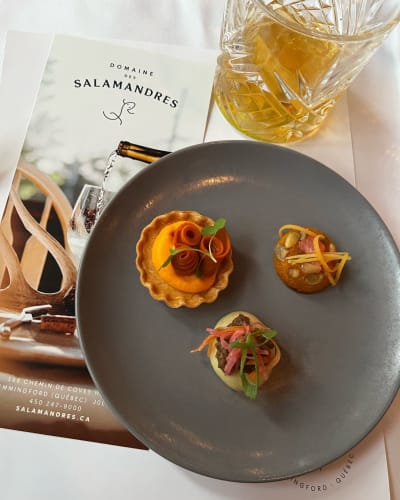 Dégustation au Domaine des Salamandres en Montérégie.