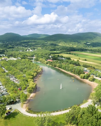 Domaine International de Rouville - Aerial view of the campground