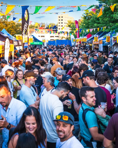 Crowd at the Festival des Bières du Monde de Saguenay.