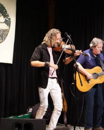 Two musicians at Celtic Harmonies International Festival.