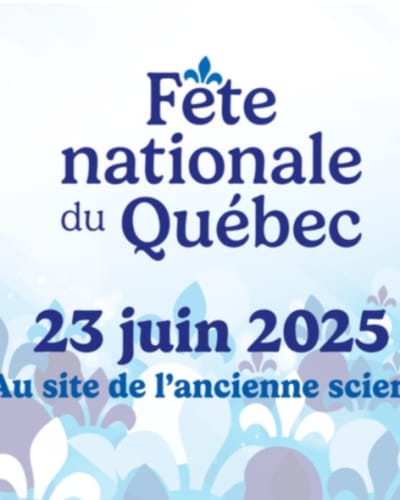 Affiche de la fête nationale du Québec à Lac-Mégantic.