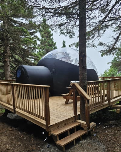 A bubble at the Folies Boréales campsite in Percé