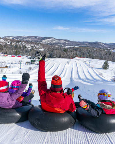 Tube sliding at Sommet Saint-Sauveur.